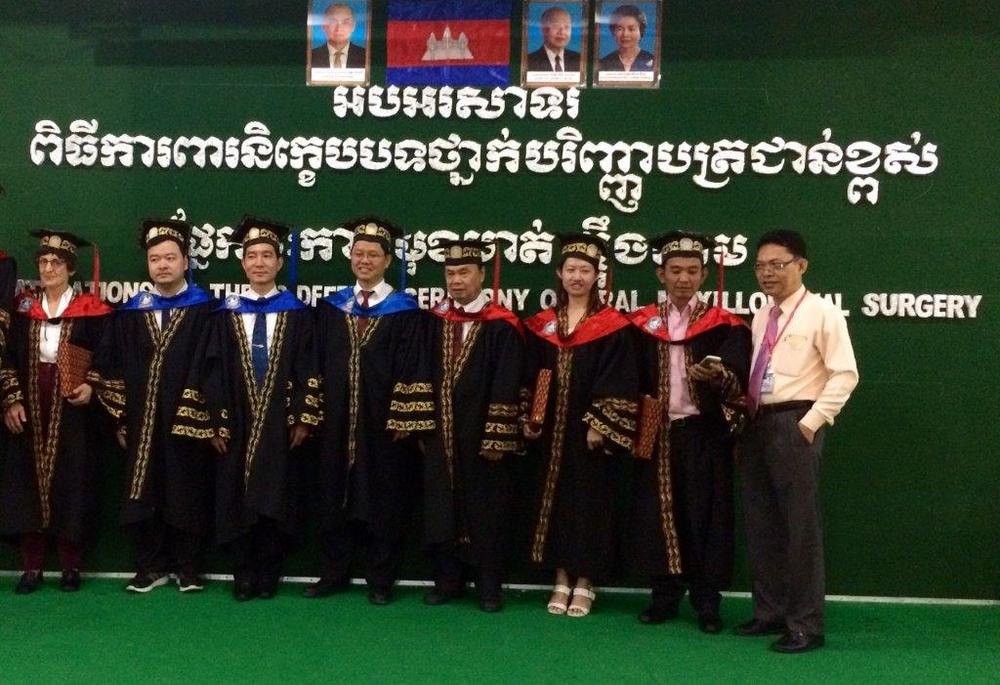 Graduation ceremony for the first batch of three Cambodian trainees